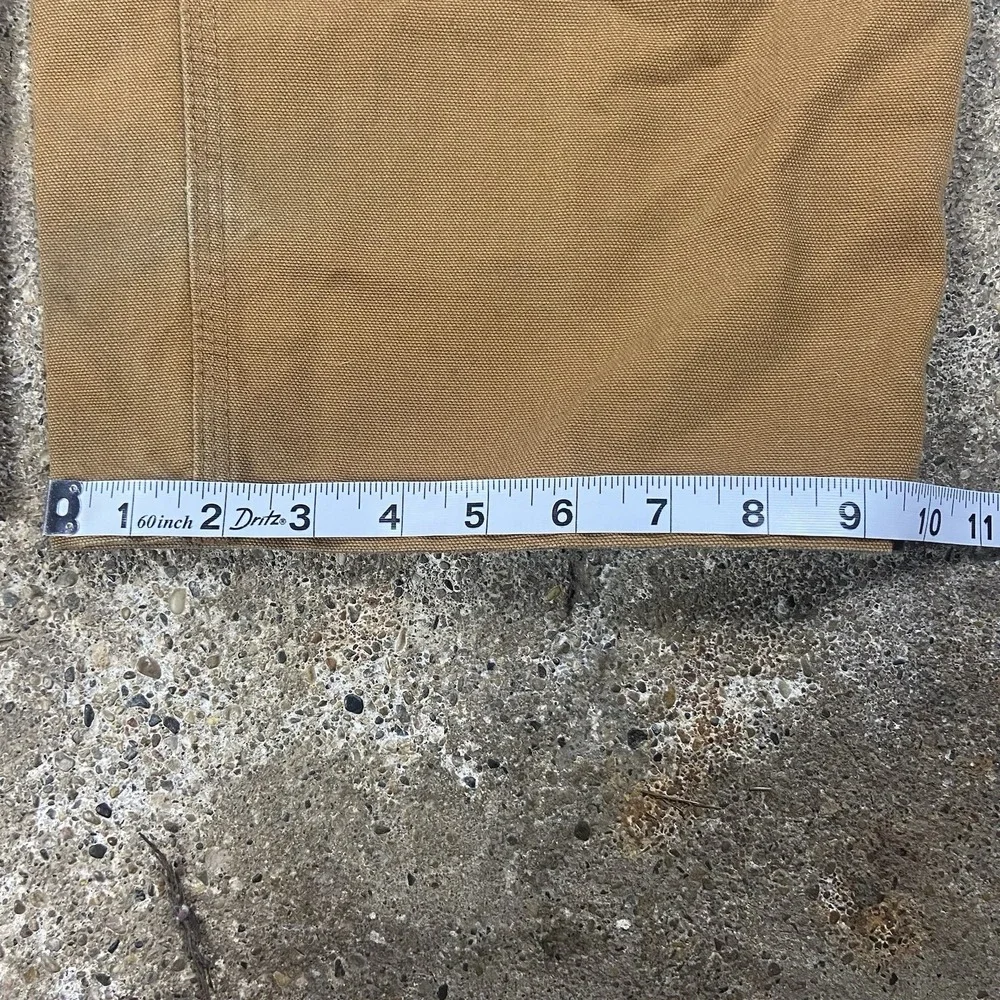 Carhartt Washed Duck Dungaree Size 36x30 Brown Utility Work Wear Pant B11 BRN